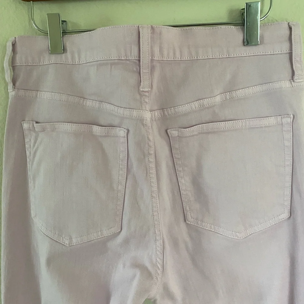 J. Crew Women’s 9”Billie Demi Boot Crop Denim Pants in Light Pink Size 28/6 - Picture 13 of 16
